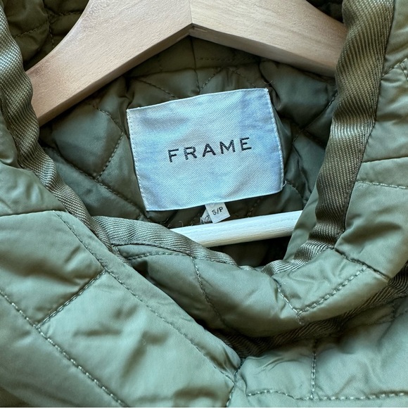 FRAME Quilted Drape Neck Coat/Jacket - Picture 9 of 13